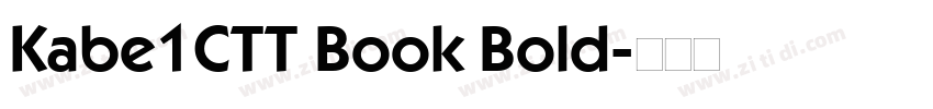 Kabe1CTT Book Bold字体转换